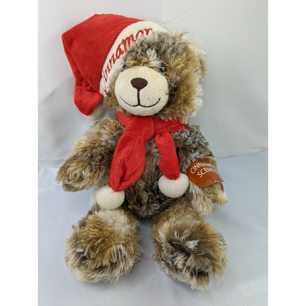 Dan Dee Cinnamon Scented Bear Plush 16 Inch Santa Cap Stuffed Animal Toyā